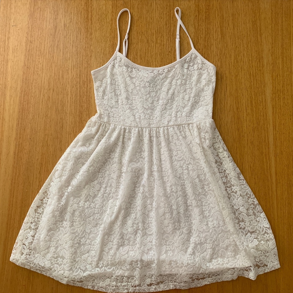 Off-White Lace Dress.